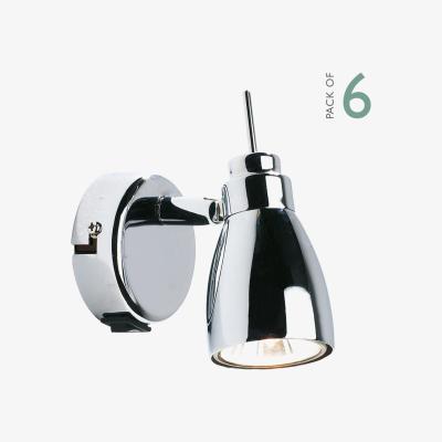 Knees dar lighting HOU0750 Houston GU10 Single Wall Bracket complete with Switch Polished Chrome