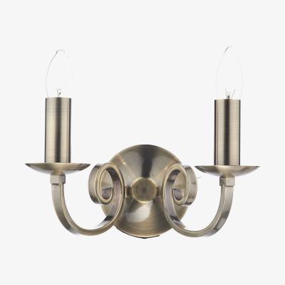 Knees dar lighting MUR0975 Murray Double Wall Bracket Antique Brass