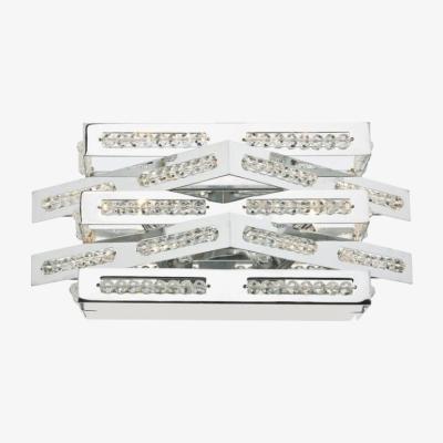 Knees Dar Lighting CUB0950 Cube 2 Light Wall Bracket Polished Chrome