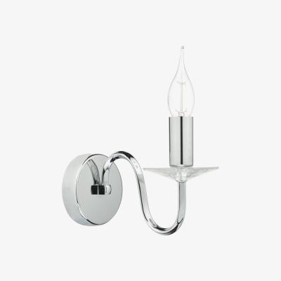Knees dar lighting PIQ0750 Pique Wall Light Polished Chrome and Clear Crystal Detail