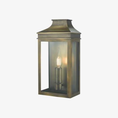 Knees dar lighting VAP5245 Vapour Coach Lantern Outdoor Wall Light IP44 Weathered Brass