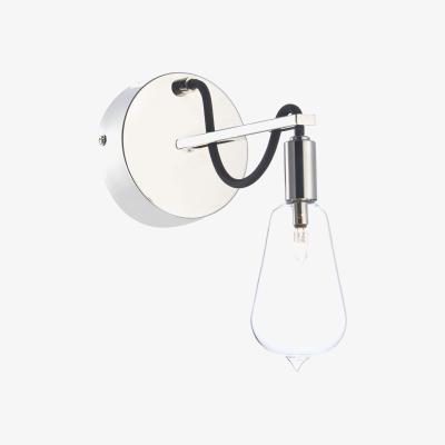 Knees dar lighting SCR0738 Scroll Single Wall Bracket Polished Nickel