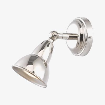 Knees dar lighting NAT0738 Nathaniel 1 Light Single Spotlight Polished Nickel