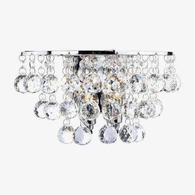 Knees dar lighting PLU0950 Pluto Double Wall Bracket Polished Chrome