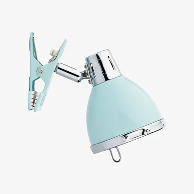 Knees dar lighting OSA4123 Osaka 1 Light Clip On Spot Blue and Polished Chrome