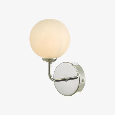 Knees dar lighting FEY0750-02 Feya 1 Light Wall Light Polished Chrome Opal Glass