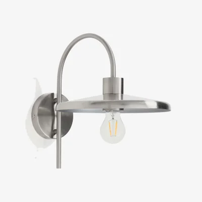 Kave Home Nuvira wall light in light grey brushed metal