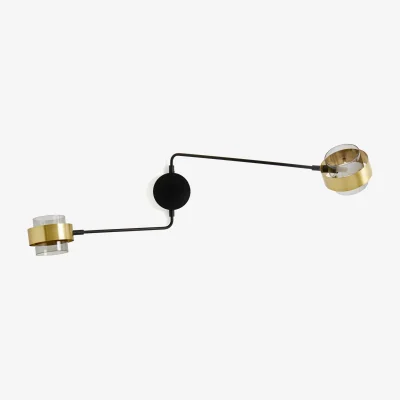 La Redoute Botello Contemporary 2-Arm Wall Light in Glass & Metal