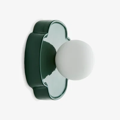 La Redoute Holi Wall Light in Ceramic and Opaline Glass