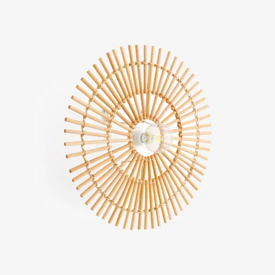 La Redoute Nogu 50cm Diameter Round Rattan Wall Light