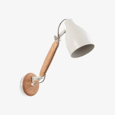 La Redoute Venatti Oak and Metal Articulated Wall Light