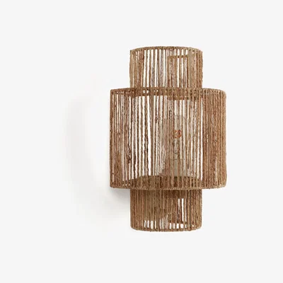 La Redoute Yaku Hemp Wall Light, H30cm