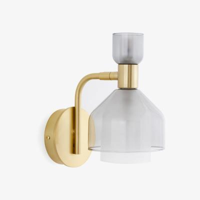 La Redoute Amoris Wall Lamp in Brass/Smoked Glass