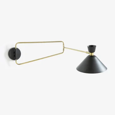 La Redoute Zoticus Articulated Wall Light in Aged Brass