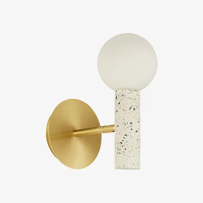 La Redoute Terrazzo And Glass Shade Wall Light