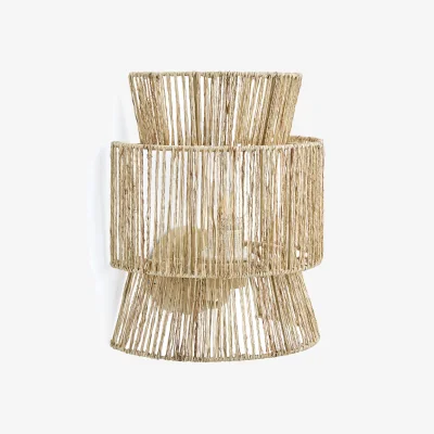 La Redoute Yaku Hemp Wall Light, H30cm