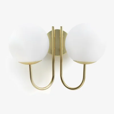 La Redoute Moricio Opaline Glass & Brass Wall Light