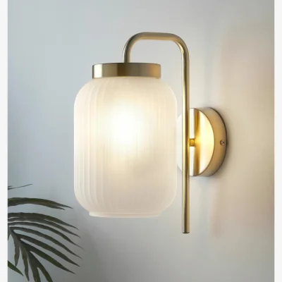 La Redoute Frosted Glass Wall Light in White