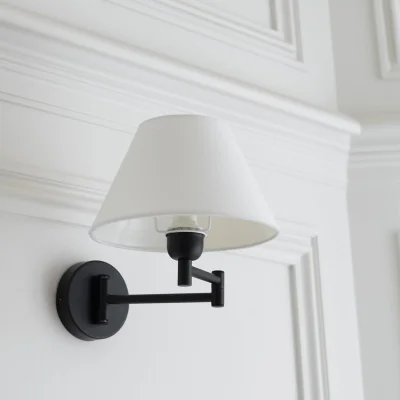 La Redoute Nyna Contemporary Adjustable Wall Light in Metal & Cotton