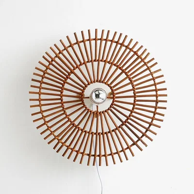 La Redoute Nogu Rattan Cane Starburst Wall Light Shade