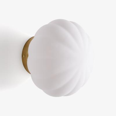 La Redoute Amia Brass & Opaline Glass Wall Lamp