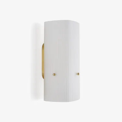 La Redoute Danny Brass and Streaked Glass Wall Light