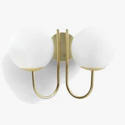La Redoute Moricio Opaline Glass & Brass Wall Light