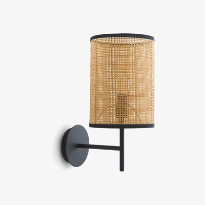 La Redoute Cara Metal & Rattan Wall Light