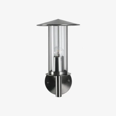 La Redoute Brushed Steel Metal Chimney Outdoor Wall Light