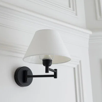 La Redoute Nyna Contemporary Adjustable Wall Light in Metal & Cotton