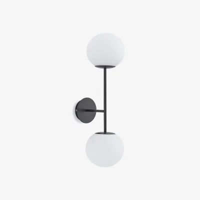 La Redoute Atea Opaline Glass and Metal Double Wall Light