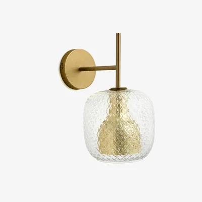 La Redoute Mistinguett Wall Light in Textured Glass & Metal