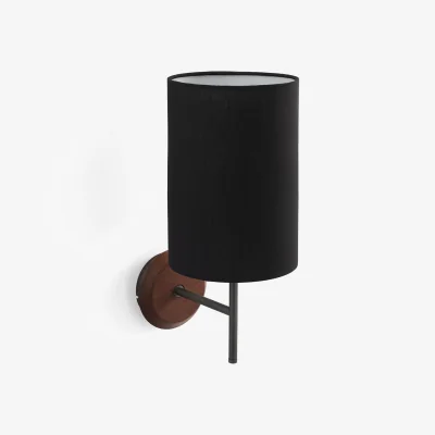 La Redoute Noyanna Walnut, Metal and Cotton Wall Light