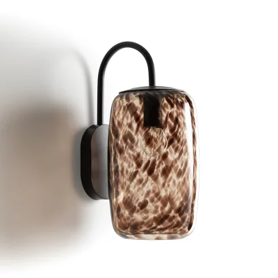La Redoute Toleco Metal and Amber Glass Wall Light