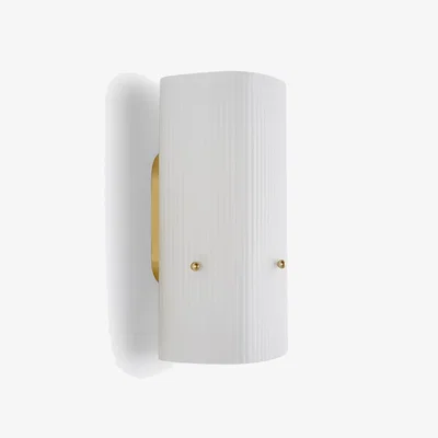 La Redoute Danny Brass and Streaked Glass Wall Light