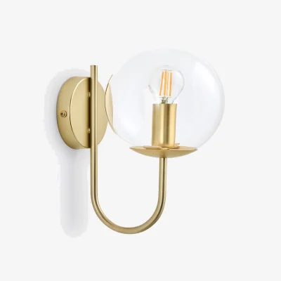 La Redoute Moricio Brass and Glass Wall Lamp