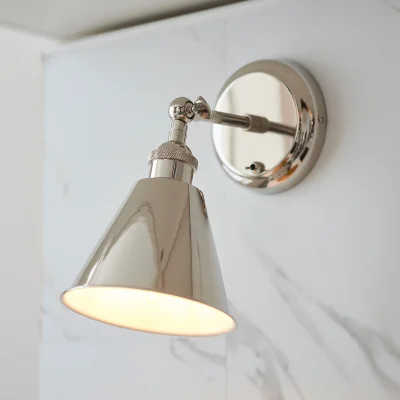 La Redoute Halle Wall Light in Bright Nickel