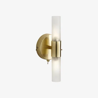 La Redoute Gold and Glass Dual Lit Wall Light