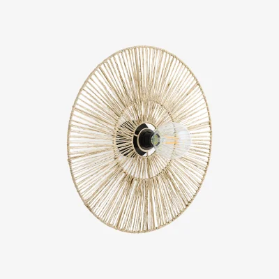 La Redoute Yaku 50cm Diameter Round Hemp Wall Light