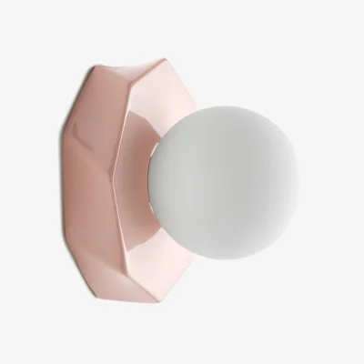 La Redoute Holi Ceramic/Opaline Glass Faceted Wall Light Or Ceiling Light