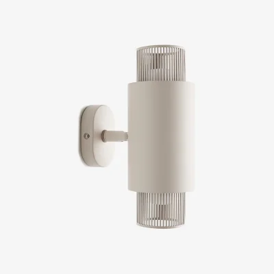 La Redoute Leila Double Articulated Wall Light in Iron and Opaline Glass