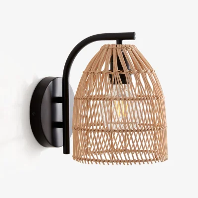 La Redoute Dankia Metal & Rattan Wall Light