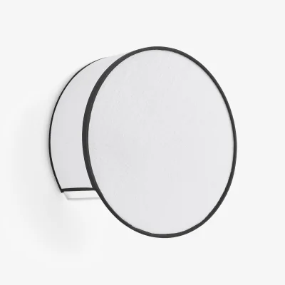 La Redoute Thade 28cm Diameter Round Linen Wall Light