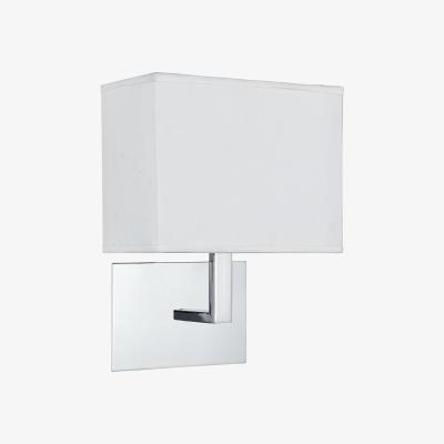 La Redoute Chrome Rectangular Wall Light with White Shade