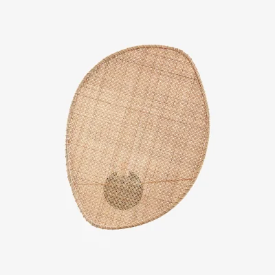 La Redoute Canopee Large Wall Light by E. Gallina in Rattan & Metal