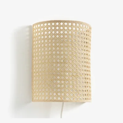 La Redoute Dolkie Rattan Cane Wall Light Shade