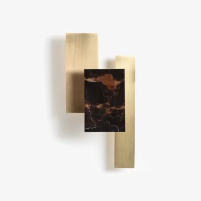 La Redoute Portson Contemporary Wall Light in Marble & Metal