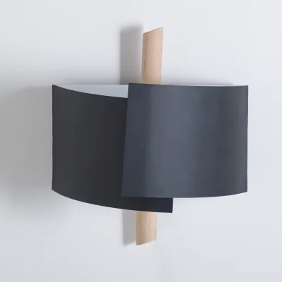 La Redoute Stolico Contemporary Wall Light in Beech & Metal