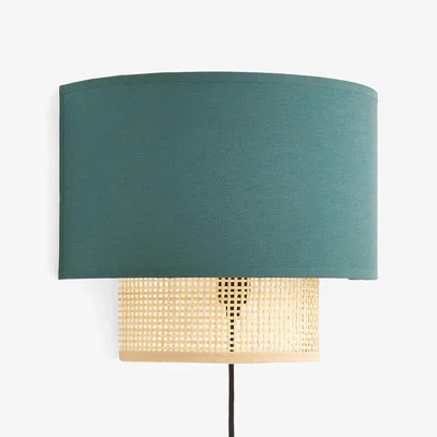 La Redoute Dolkie Cane & Cotton Double Wall Lamp