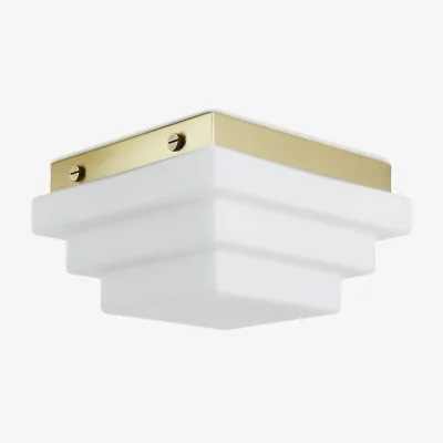 La Redoute Decar Ceiling Or Wall Light in Opaline Glass, Width 27.5cm